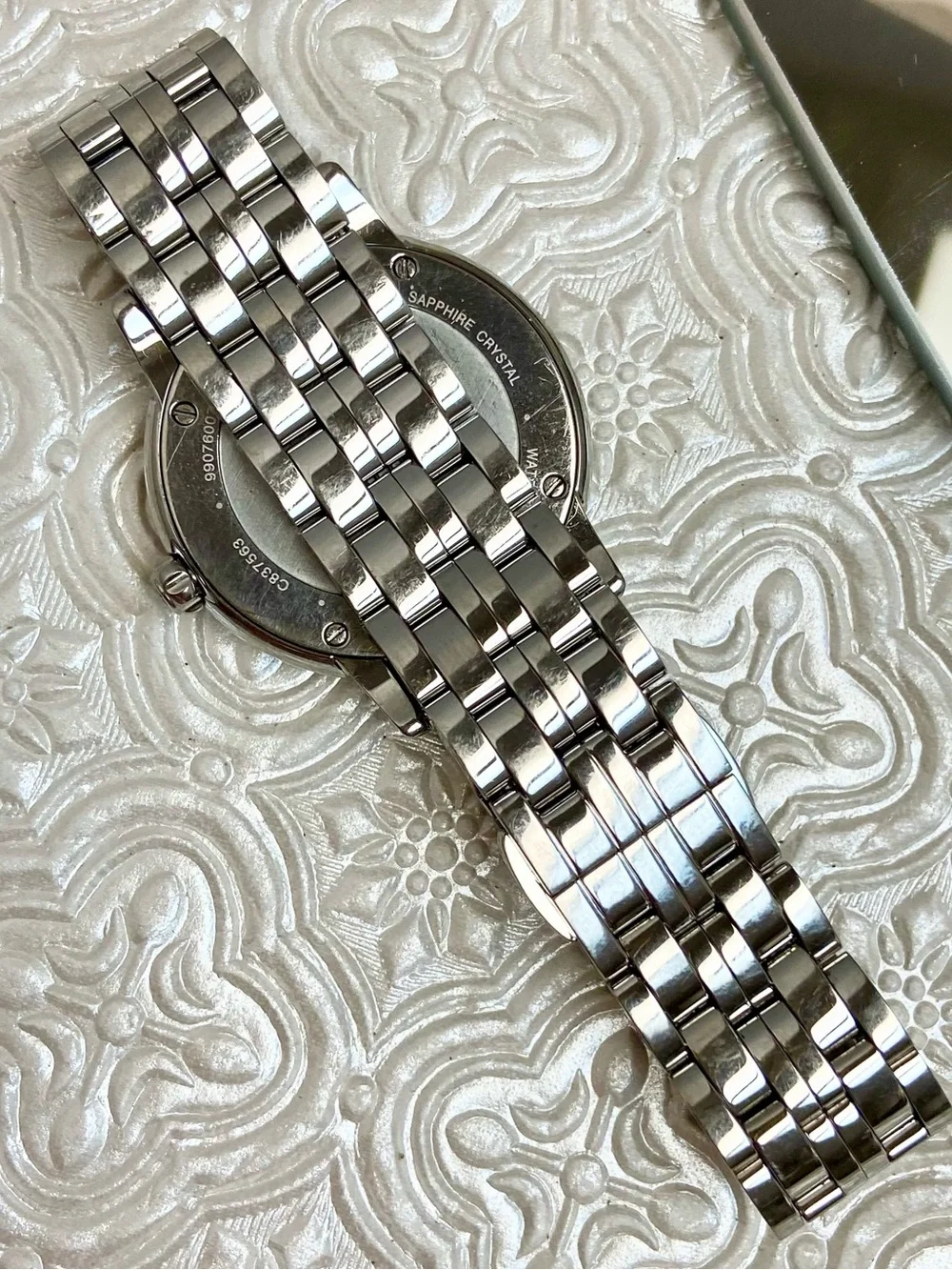 Bulova Accutron Pemberton Swiss Made Diamond Accented Bezel Dial Stainless Watch